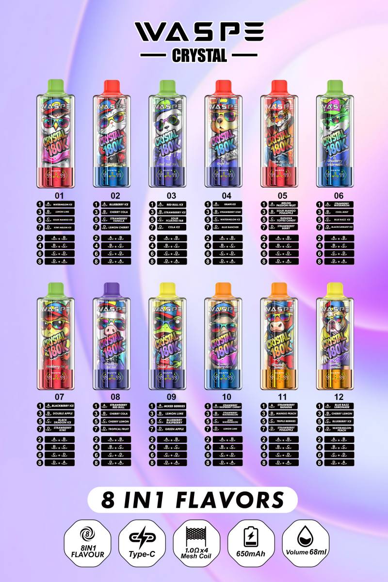 Waspe Crystal 8 in 1 180K 1 Waspe Crystal 8 in 1 180K 1