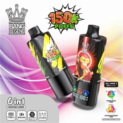 BANG LEGEND 150K PUFFS VAPE — En ny målestokk for high-engangs E-sigaretter.