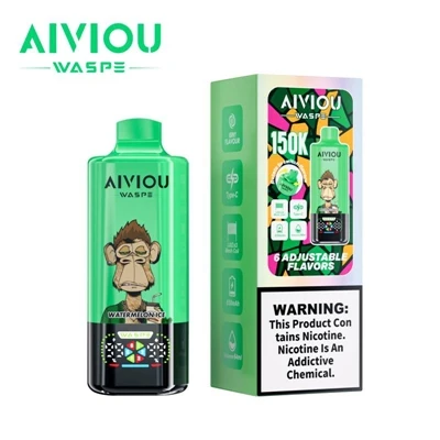 WASPE Aiviou 6 i 1 150K Puffs Disposable Vape – høy-kapasitet, multi-funksjon...