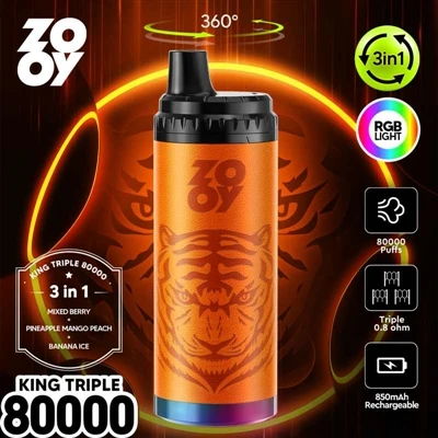 ZOOY KING 3-in-1 80000 Puff Disposable E-sigarett: Setter en ny industristand...