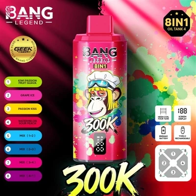 Bang Legend 300000: Lås opp en ny E-sigarettopplevelse, nyt 300 000 drag av r...