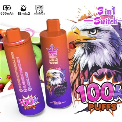 BANG KING VAPEN TRIPLE 100000: Én E-sigarett, tre ganger opplevelsen – en opp...