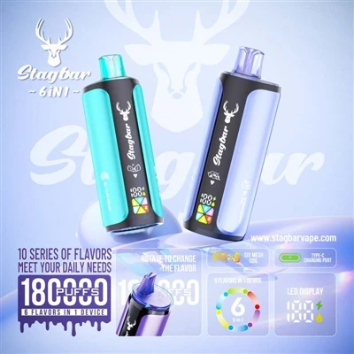 Stag Bar 6in1 180K Puffs: One Device Doing Six Jobs, This Is Truly Eye-opening