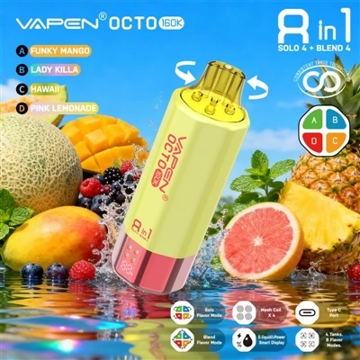 Vapen Octo 160K Puffs 8-i-1: Når flere smaker ikke lenger er en gimmick, men ...