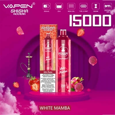 VAPEN SHISHA HOOKAH 15000: En høy-E-sigarett med høy kapasitet som setter van...