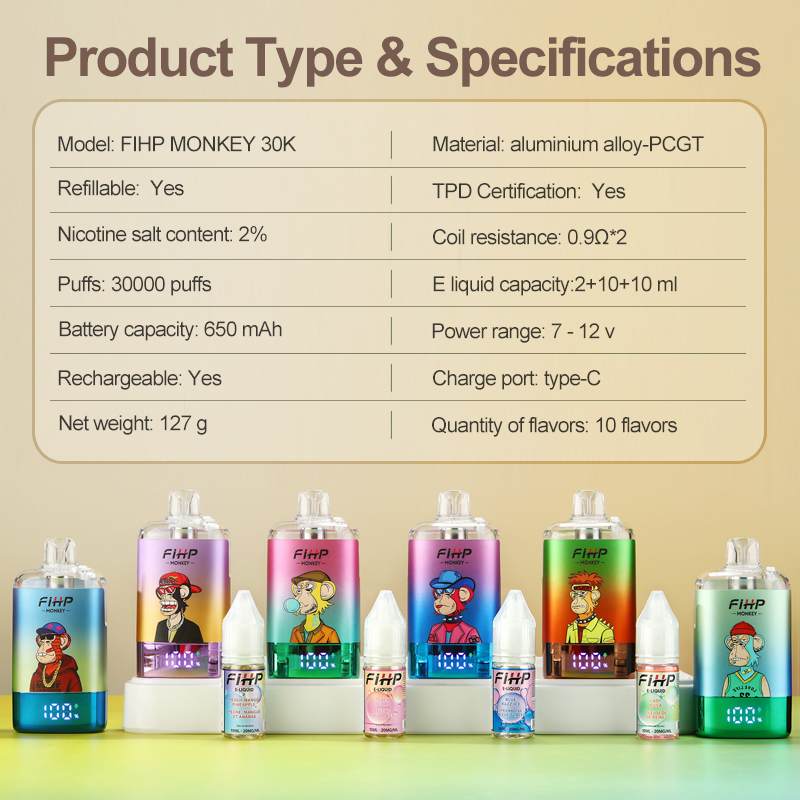 FIHP MONKEY 30K Refillable TPD 23